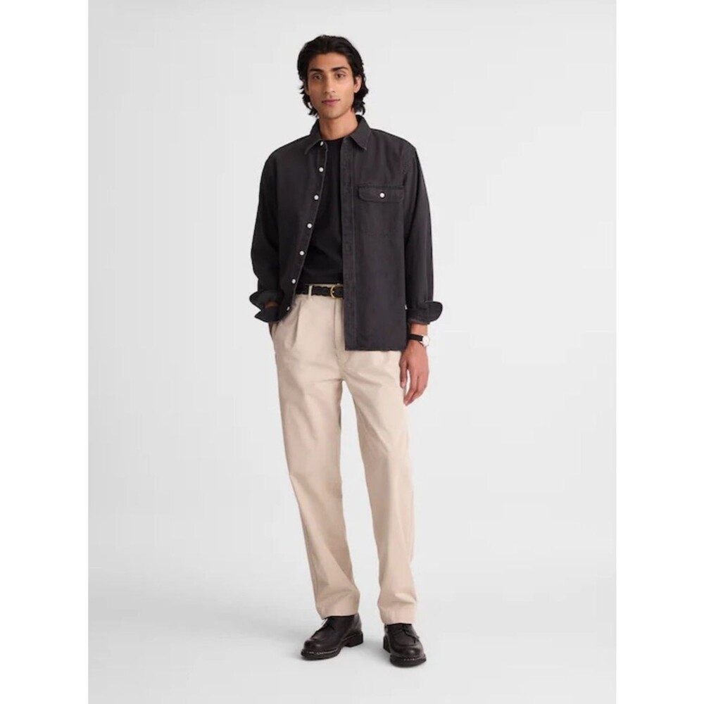 NWT Madewell Pleated Chino Pants in Uniform TwillToasted Cashew Size 28